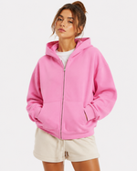 345g Hooded zip-up sweatshirt