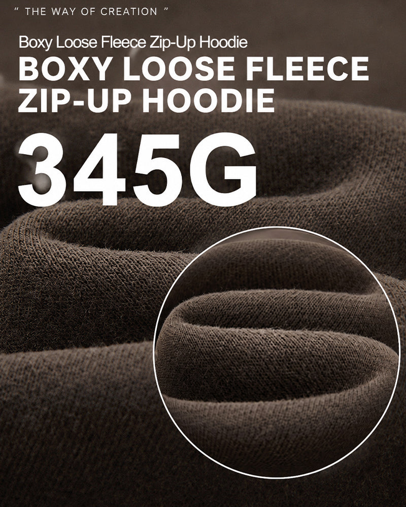 345g Hooded zip-up sweatshirt