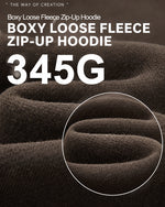 345g Hooded zip-up sweatshirt