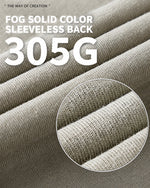 305g Solid-color wide-strap tank top