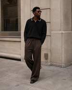 320g Wide-leg straight-cut trousers