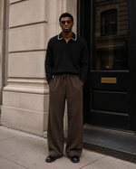320g Wide-leg straight-cut trousers