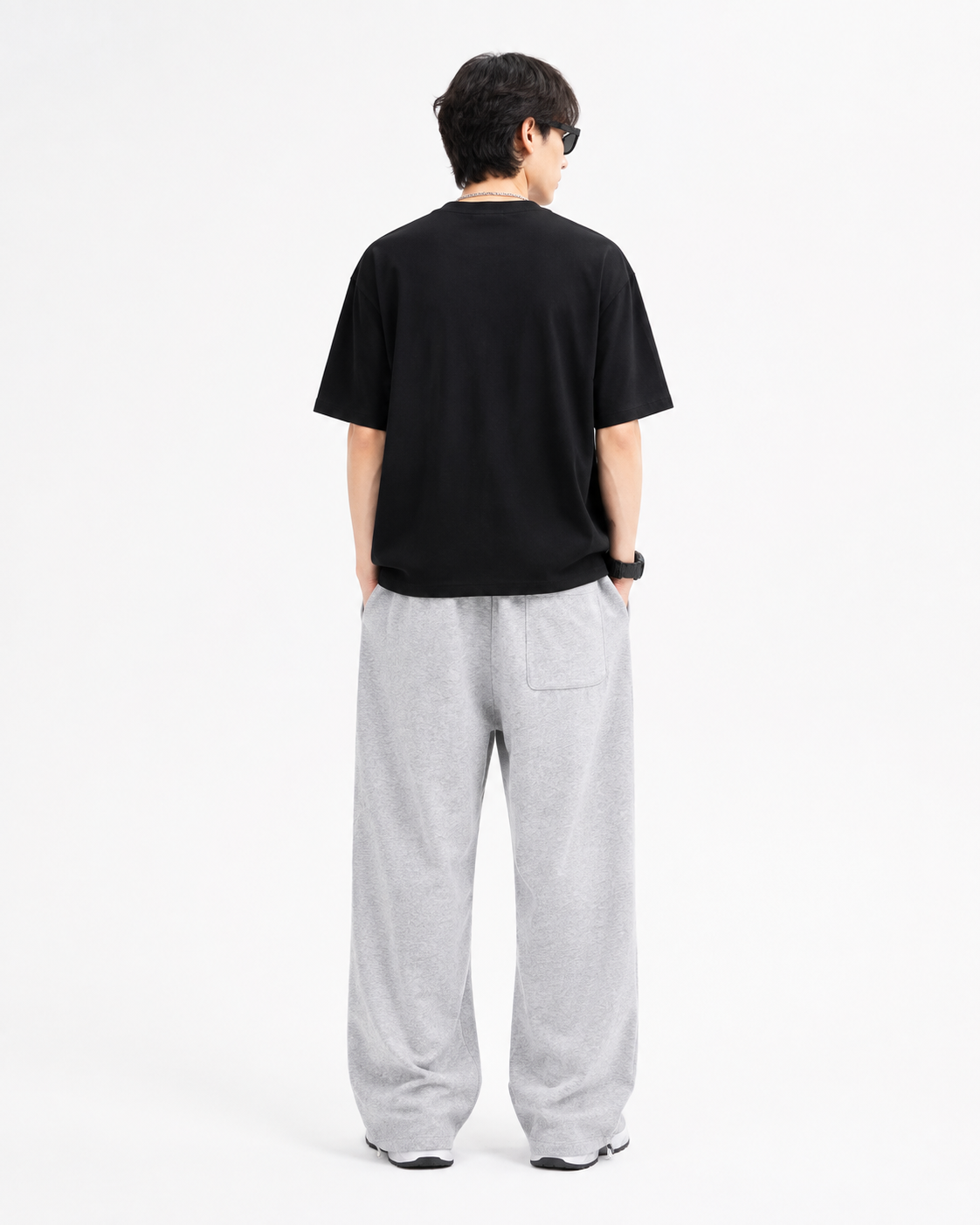 380G Batik-print zip-up trousers