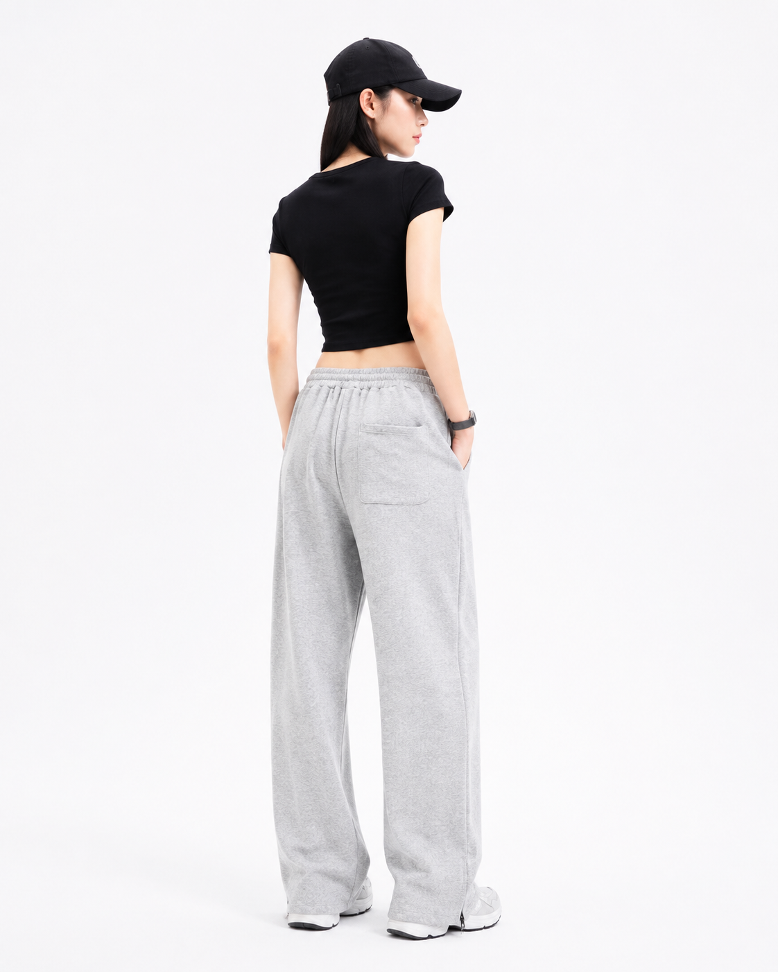 380G Batik-print zip-up trousers