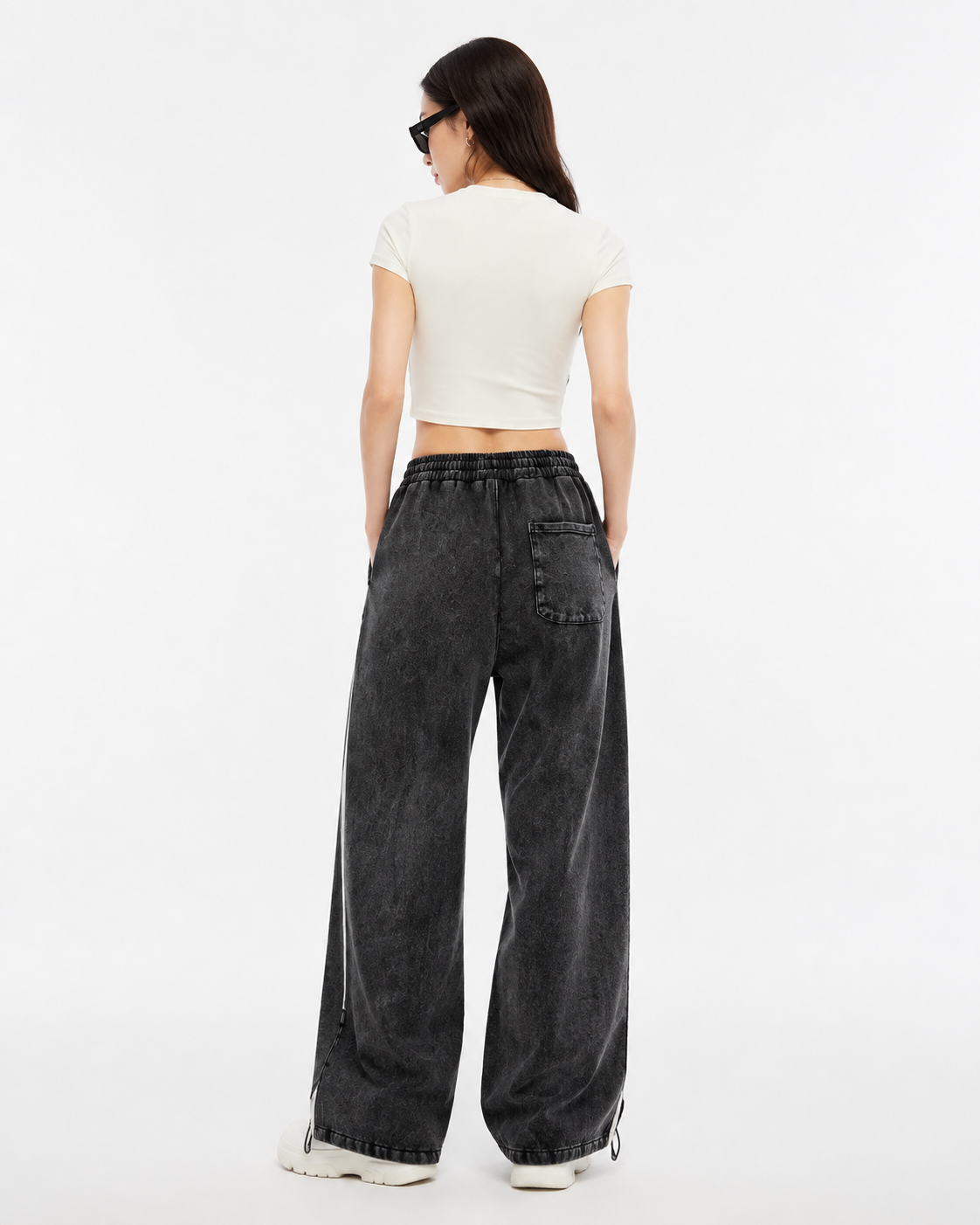 380G Batik-print zip-up trousers