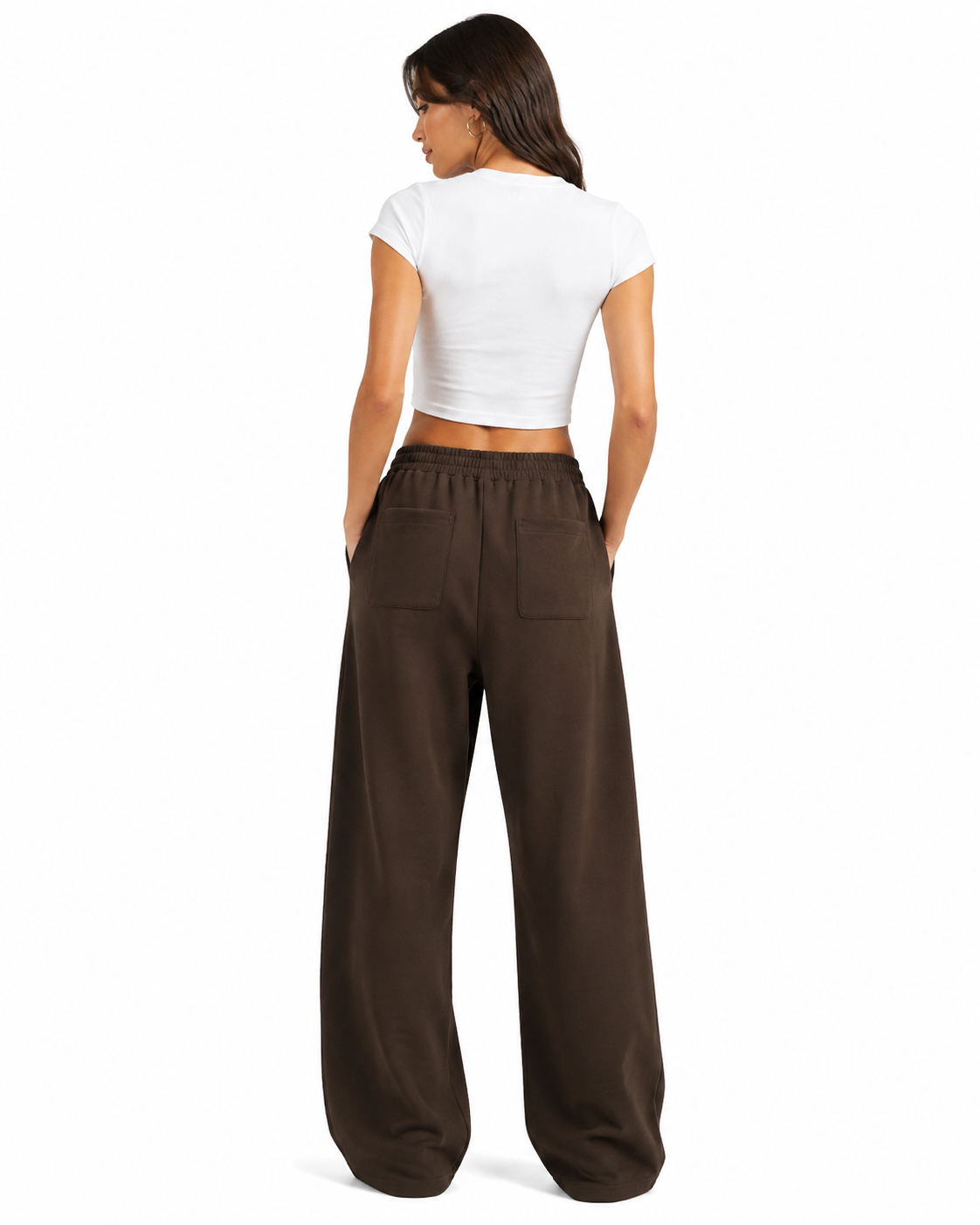 320g Wide-leg straight-cut trousers
