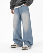 Loose-fit straight-leg trousers