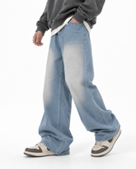 Loose-fit straight-leg trousers