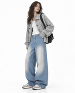 Loose-fit straight-leg trousers