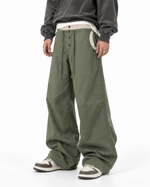 Color-block casual cargo pants