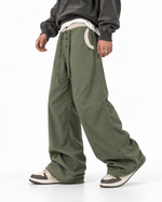 Color-block casual cargo pants