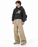 Double-breasted casual trousers