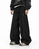 Versatile retro-style striped trousers