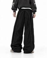 Versatile retro-style striped trousers