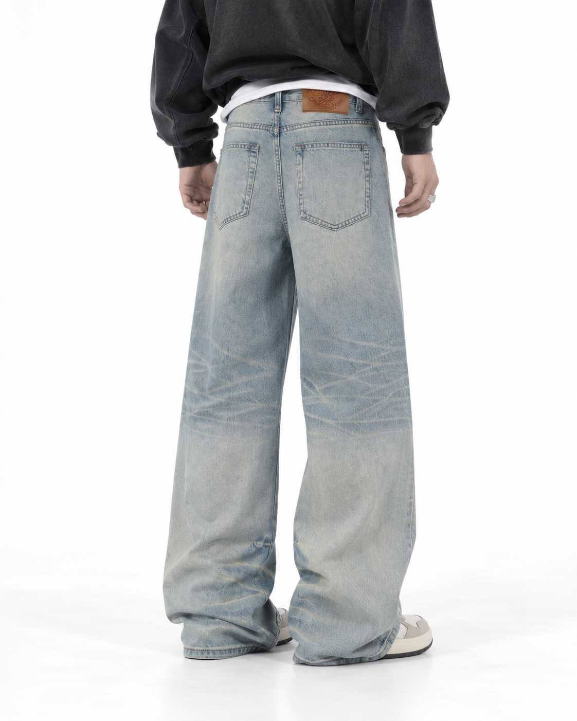 Distressed versatile jeans