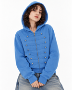 Hooded sweatshirt jacket
