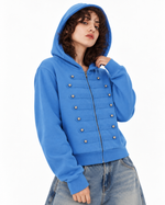 Hooded sweatshirt jacket