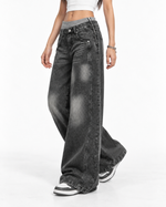 Dual-waistband panelled jeans