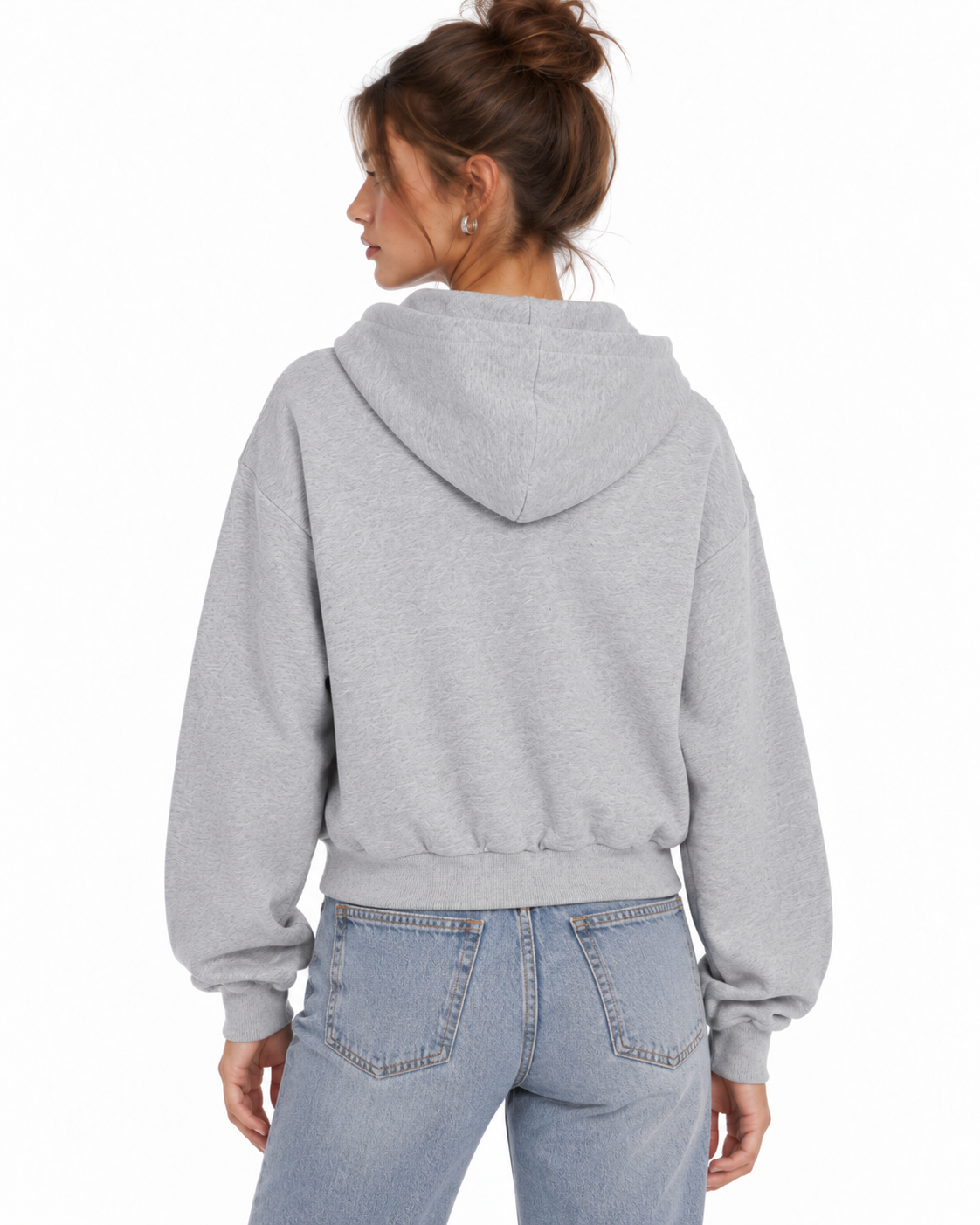 Rhinestone-embellished hooded jacket