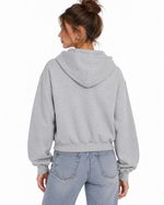 Rhinestone-embellished hooded jacket