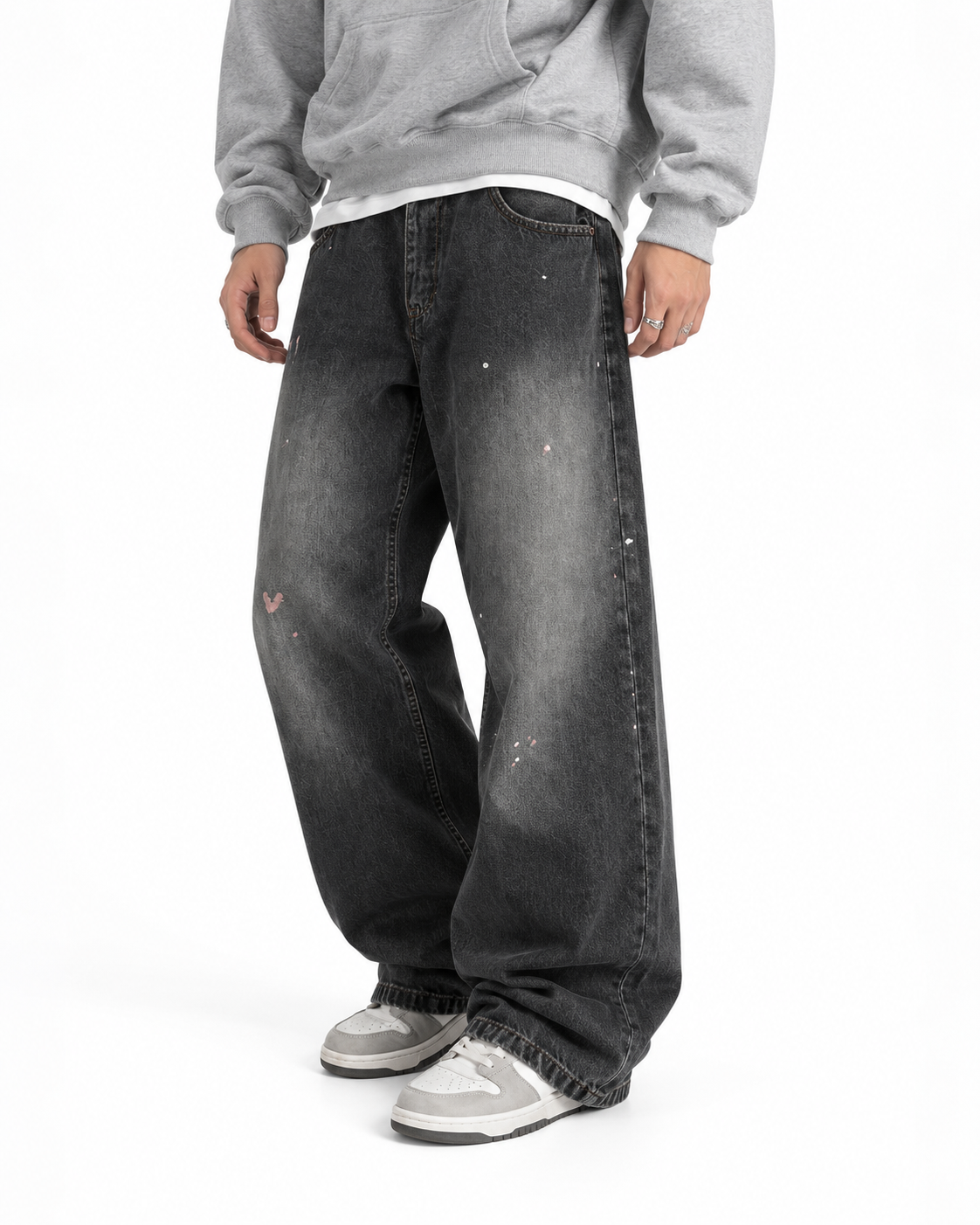 Distressed versatile trousers