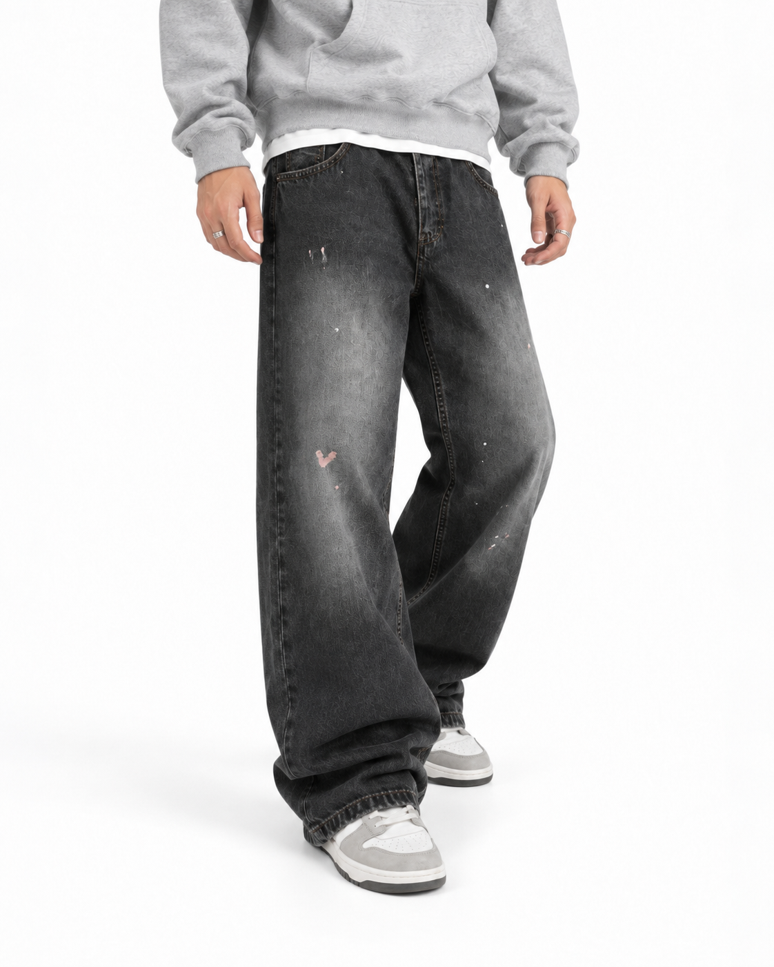 Distressed versatile trousers