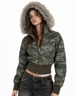 Camouflage zip-up jacket