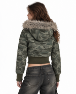 Camouflage zip-up jacket