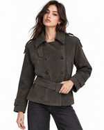 Double-breasted trench coat
