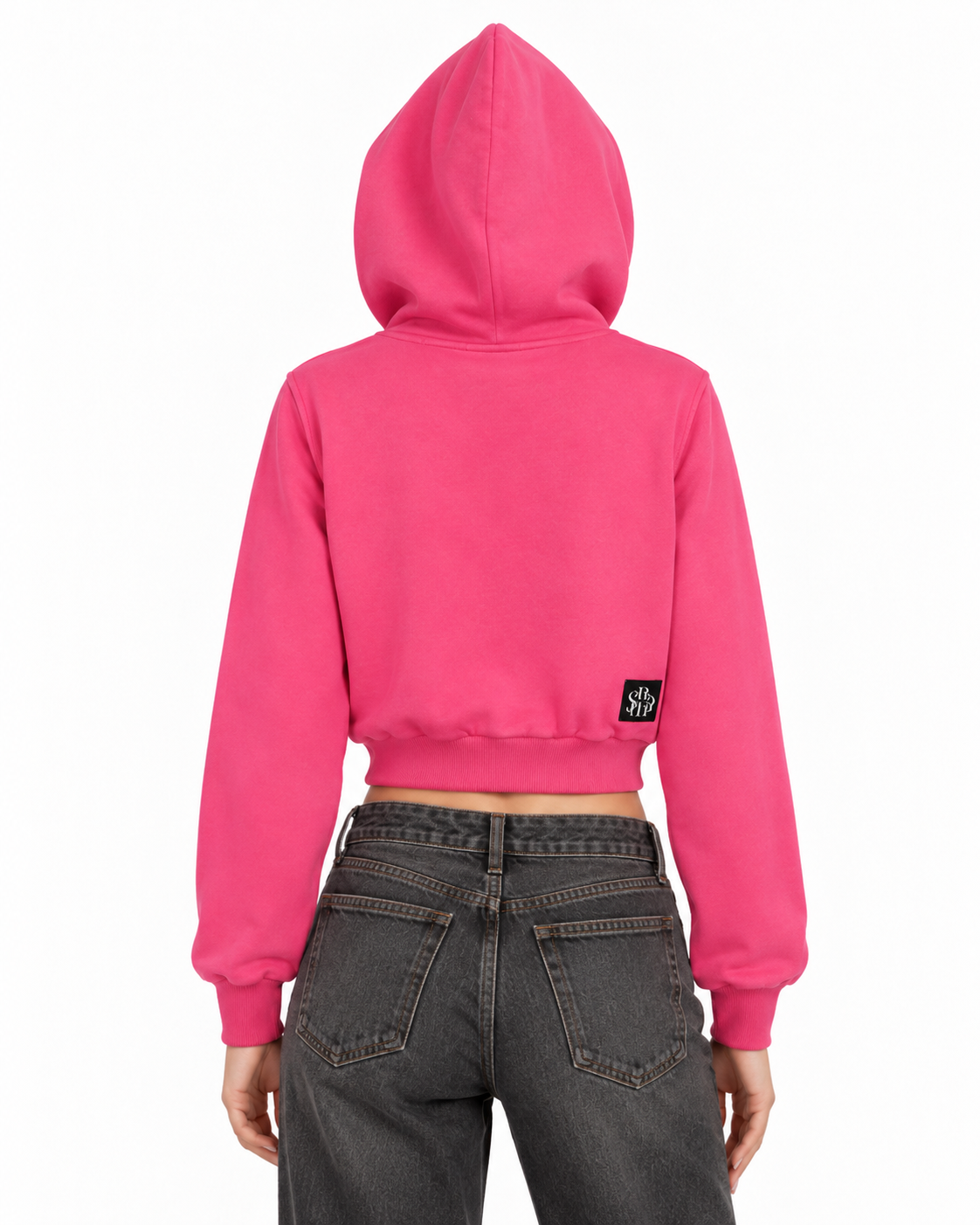 Washed-finish zip-up jacket