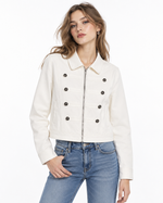 Distressed denim jacket