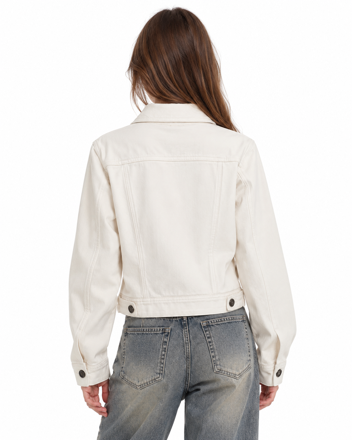 Distressed denim jacket