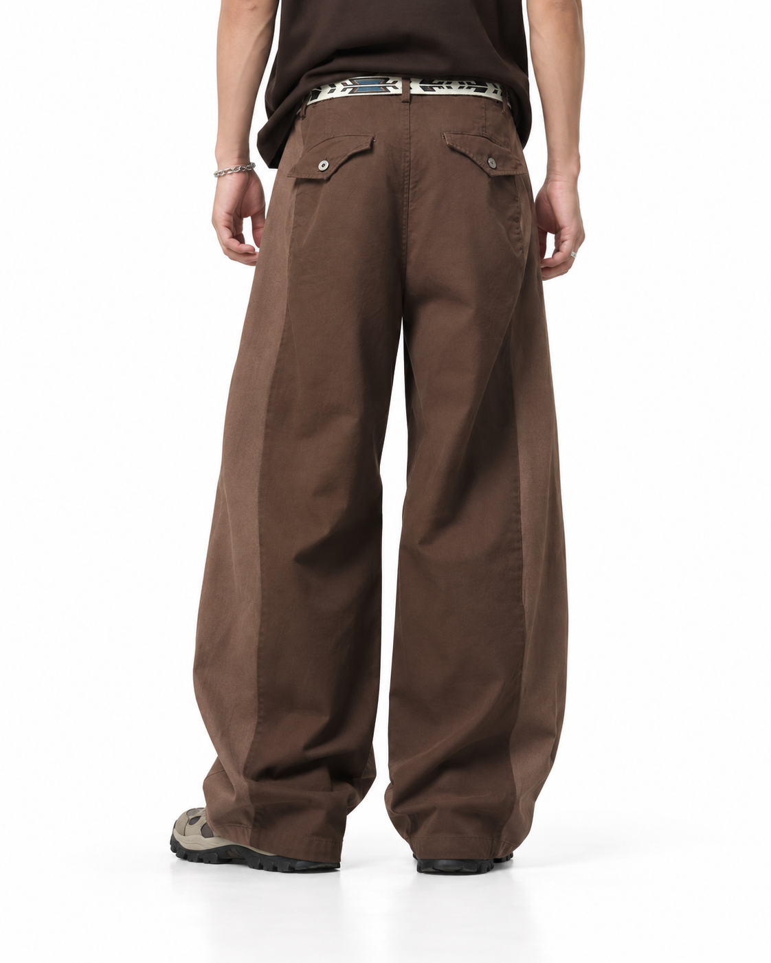 Color-block panelled trousers