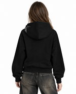 Double-breasted hooded sweatshirt