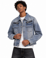 Multi-pocket denim jacket
