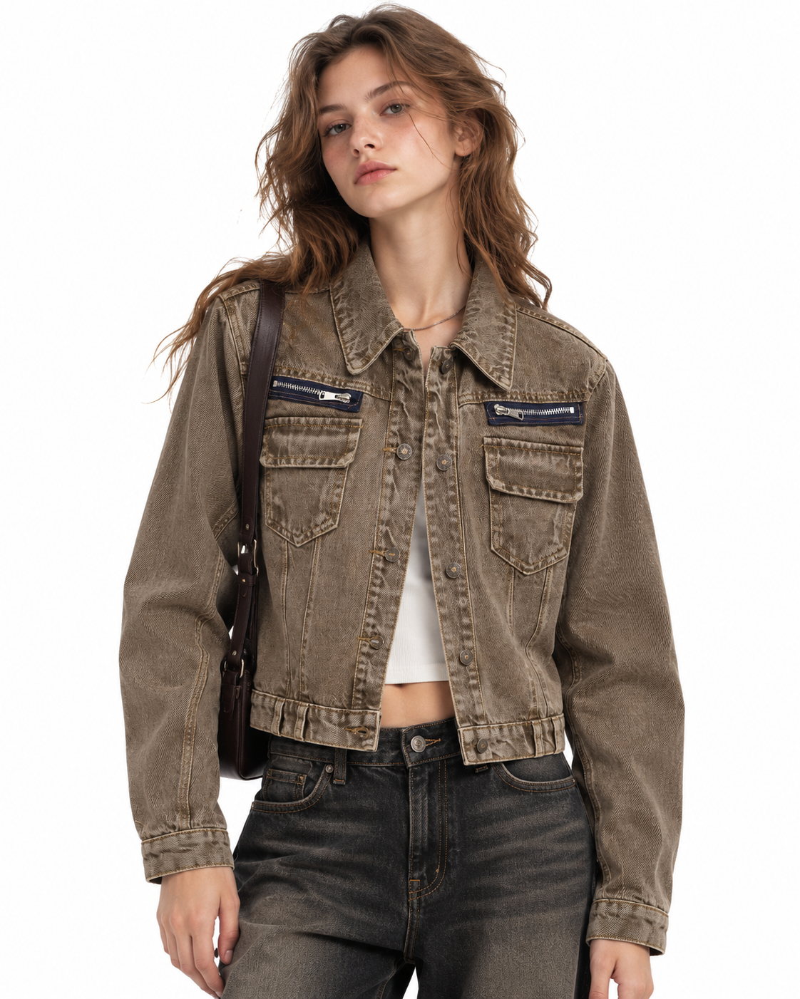 Multi-pocket denim jacket