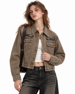 Multi-pocket denim jacket