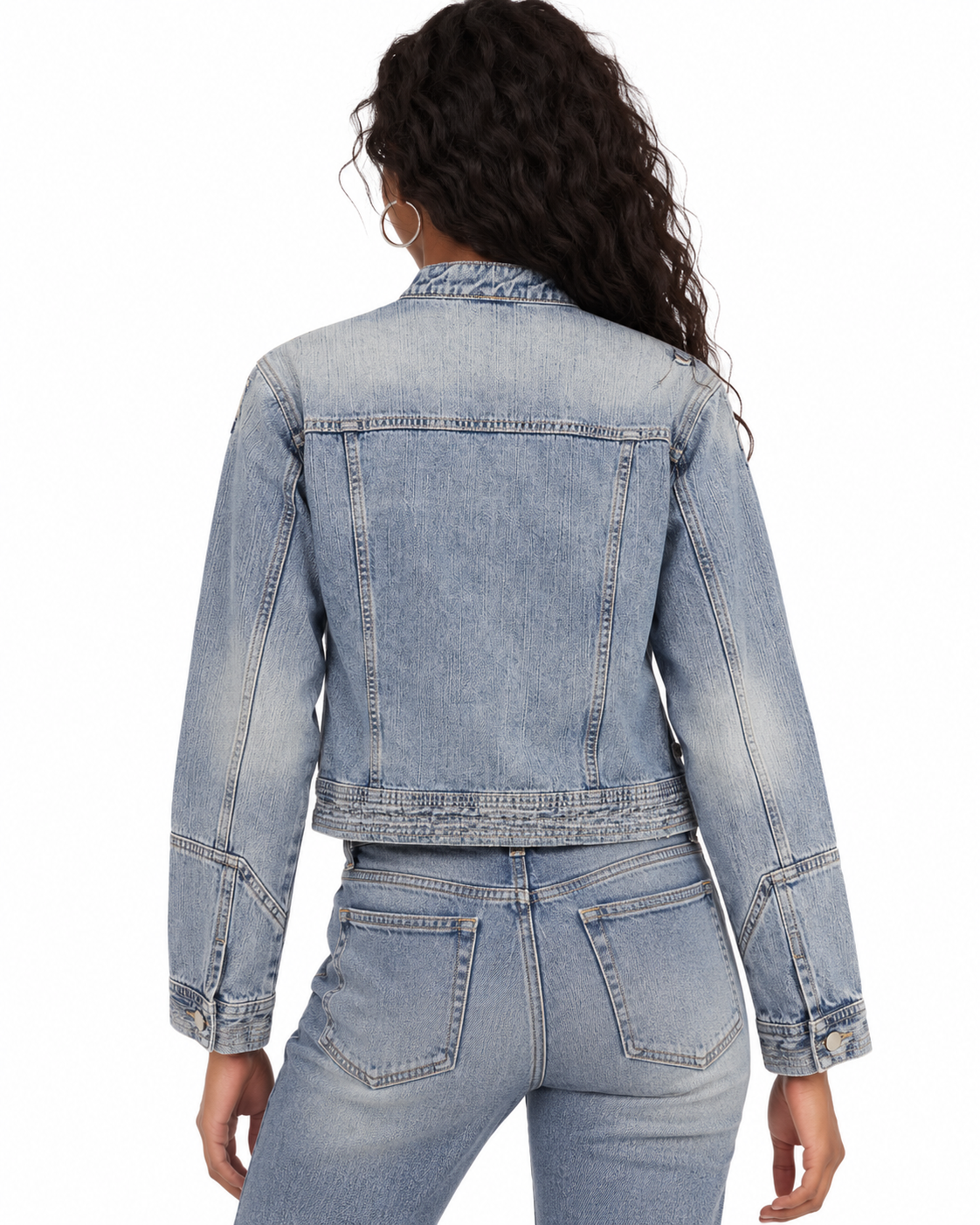 Distressed denim jacket