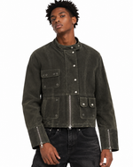 Stand-collar zip-up jacket