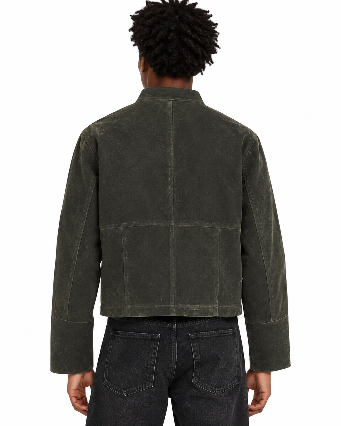 Stand-collar zip-up jacket