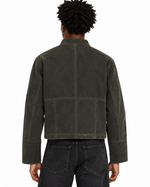Stand-collar zip-up jacket