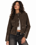 Stand-collar zip-up jacket