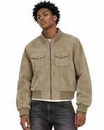 Stand-collar zip-up jacket