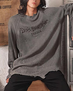 irregular hole sweater