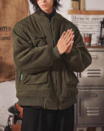 ラムウールの厚手コットンコート