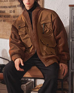 ラムウールの厚手コットンコート