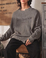 irregular hole sweater