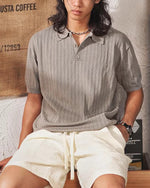 シンプルな高級ニット半袖