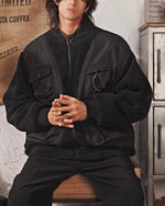 ラムウールの厚手コットンコート