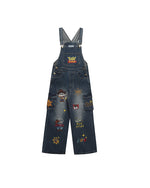 Embroidered overalls